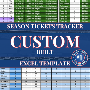 Custom Season Tickets Tracker